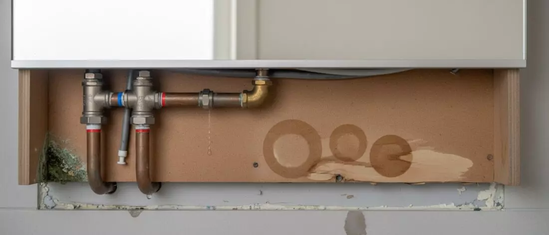 Hoe vind je een druppellek in een badkamerleiding achter een spiegelkast? Definitie van een druppellek achter een spiegelkast in de badkamer