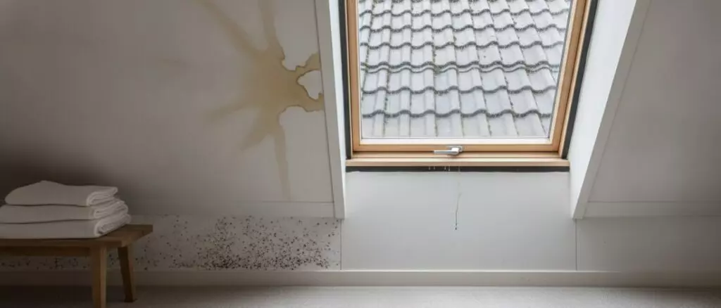 hoe-ontdek-je-een-dakkapel-1-800 lekdetectie Hoe ontdek je een dakkapel lekkage in een slaapkamer met schuine binnenafwerking doe je door te letten op heldere signalen.