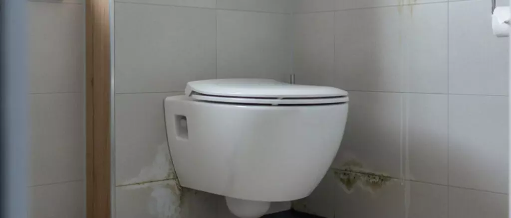 hoe-vind-je-de-bron-1-576 lekdetectie Hoe vind je de bron van vocht achter een toiletombouw in een kleine badkamer?
