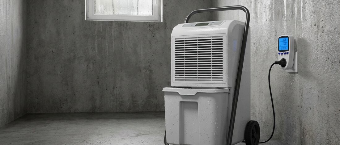 Hoeveel energie verbruikt een luchtontvochtiger in een vochtige ruimte?