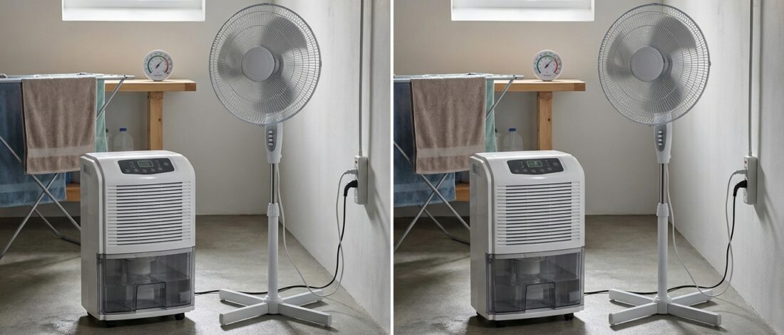 Luchtontvochtigers vs.​ ventilatoren: de keuze