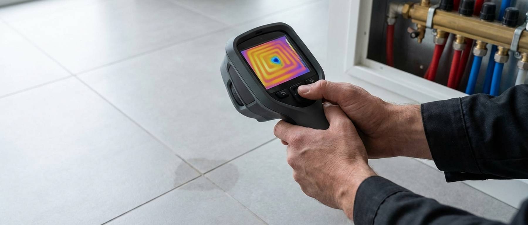 Lekkage aansluiting vloerverwarming verdeler