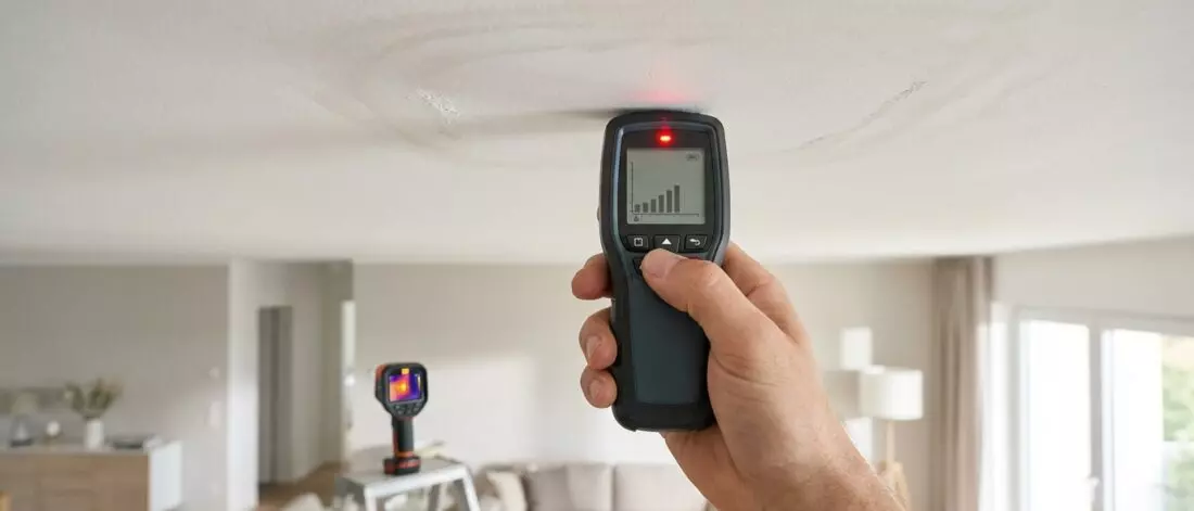 Wat is verborgen restvocht in een plafond na reparatie en waarom dit ertoe doet