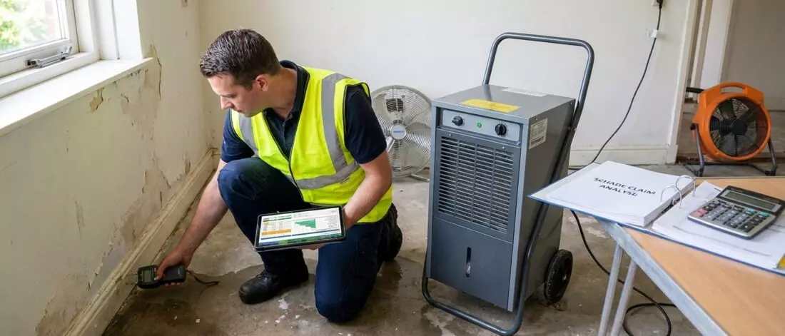 Hoe werkt een kostenanalyse van droogmethoden bij verzekeringsclaims?