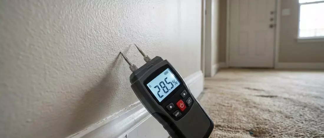 Definitie van een vochtmeter voor waterschadedetectie