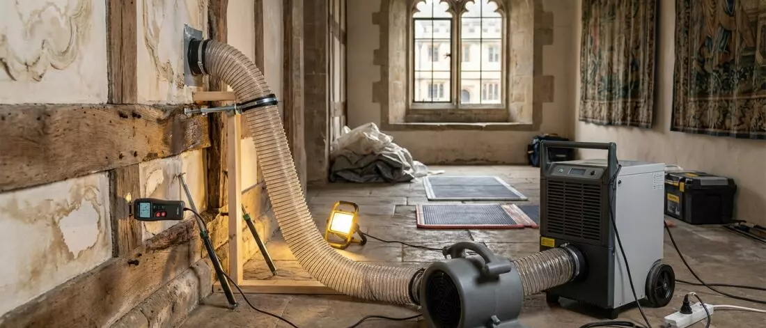 Belang van correcte droging bij historische gebouwen