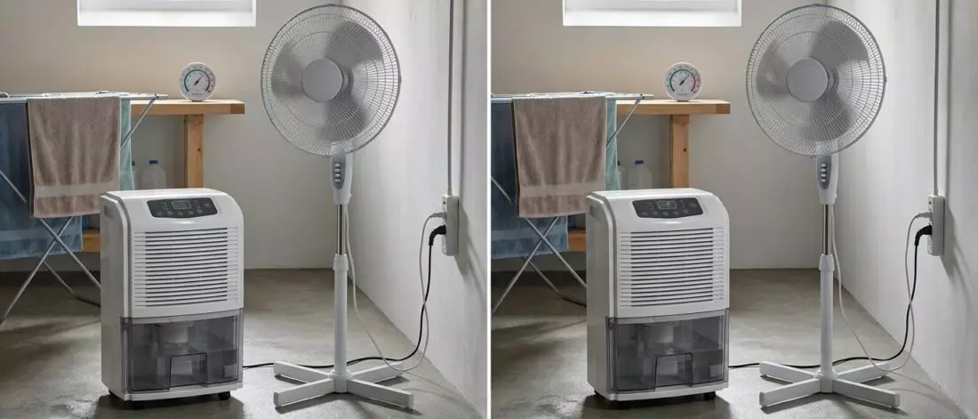 Luchtontvochtigers vs.​ ventilatoren: de keuze