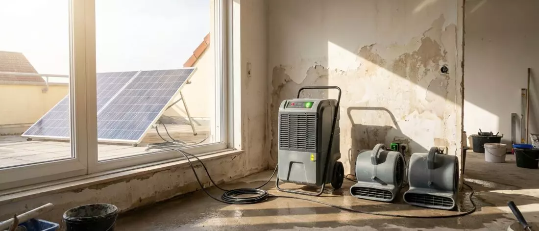 Is zonne-energie toepasbaar voor droogprocessen bij waterschade?