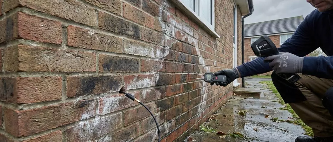 6 tips om een spouwmuur lek te controleren na storm, slagregen of vorst