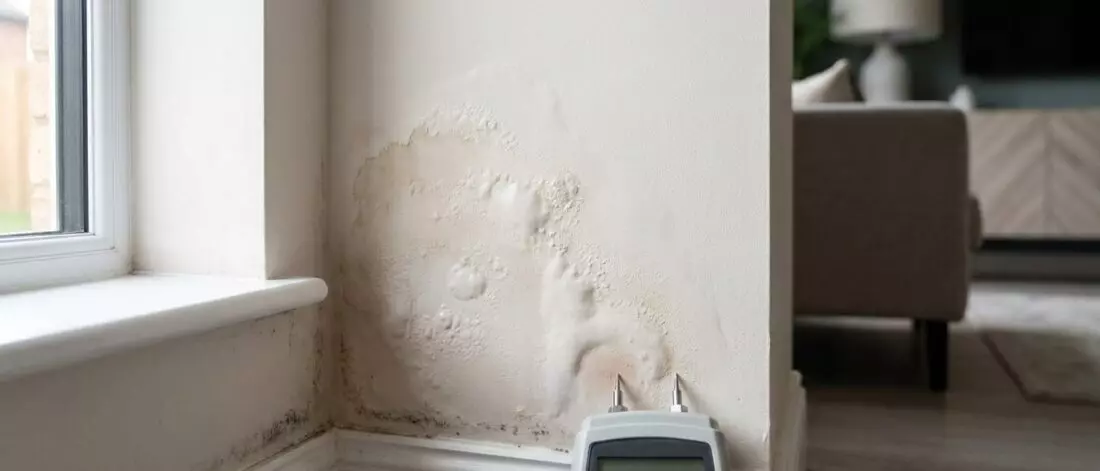 lekdetectie Een spouwmuur kan regenwater vasthouden en daardoor binnenmuren langdurig nat maken.