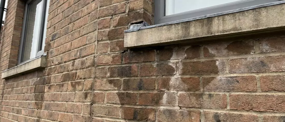 Gevel en spouwmuur lekkage beter herkennen door patroon, regenbelasting en muurvocht