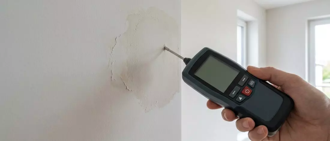 Wat is een actieve lekkage in een binnenmuur na droging