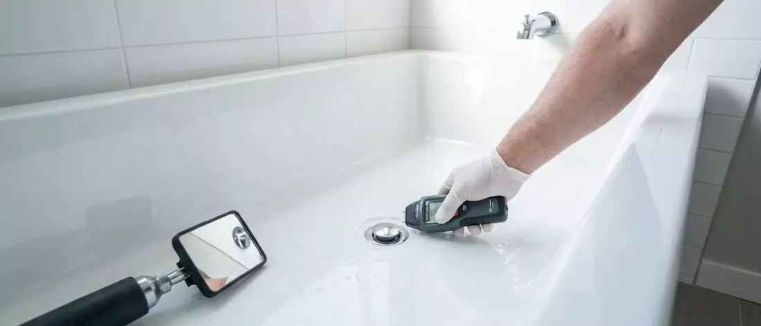 lekdetectie Hoe controleer je een badkuipafvoer op lekkage zonder de volledige badkamer te slopen.