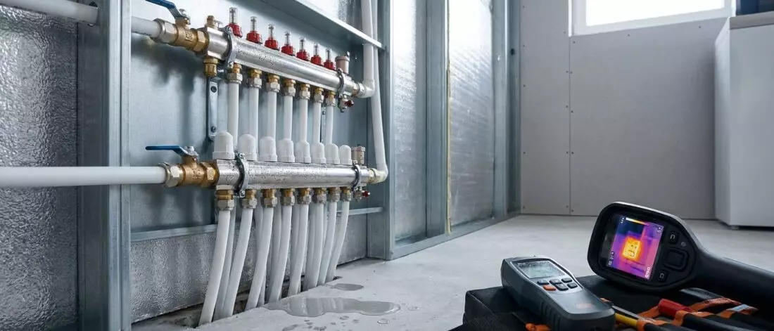 Wat is een vloerverwarmingsverdeler en waarom zie je condens of wateruittreding