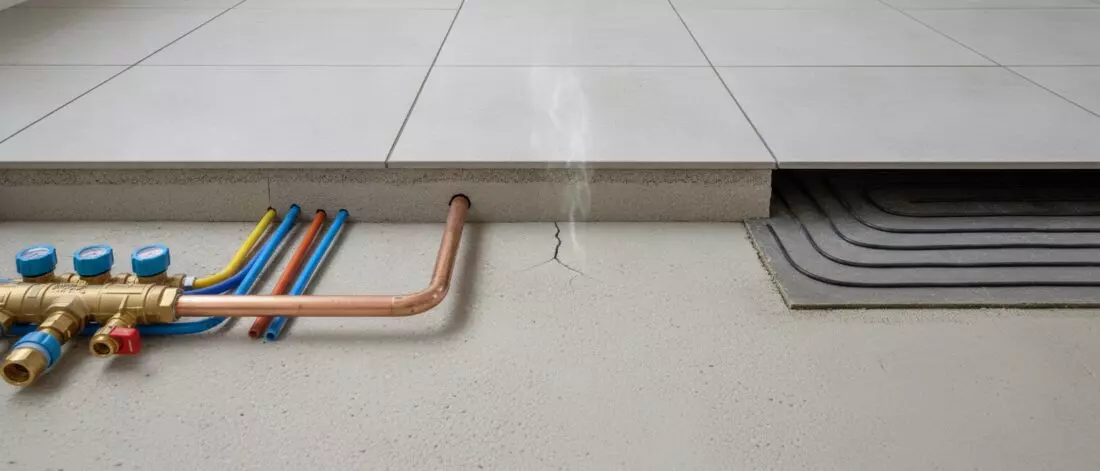 Soorten vloerverwarming en buismaterialen die invloed hebben op detectie